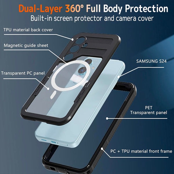 Samsung S24 Waterproof Case Shockproof Cover