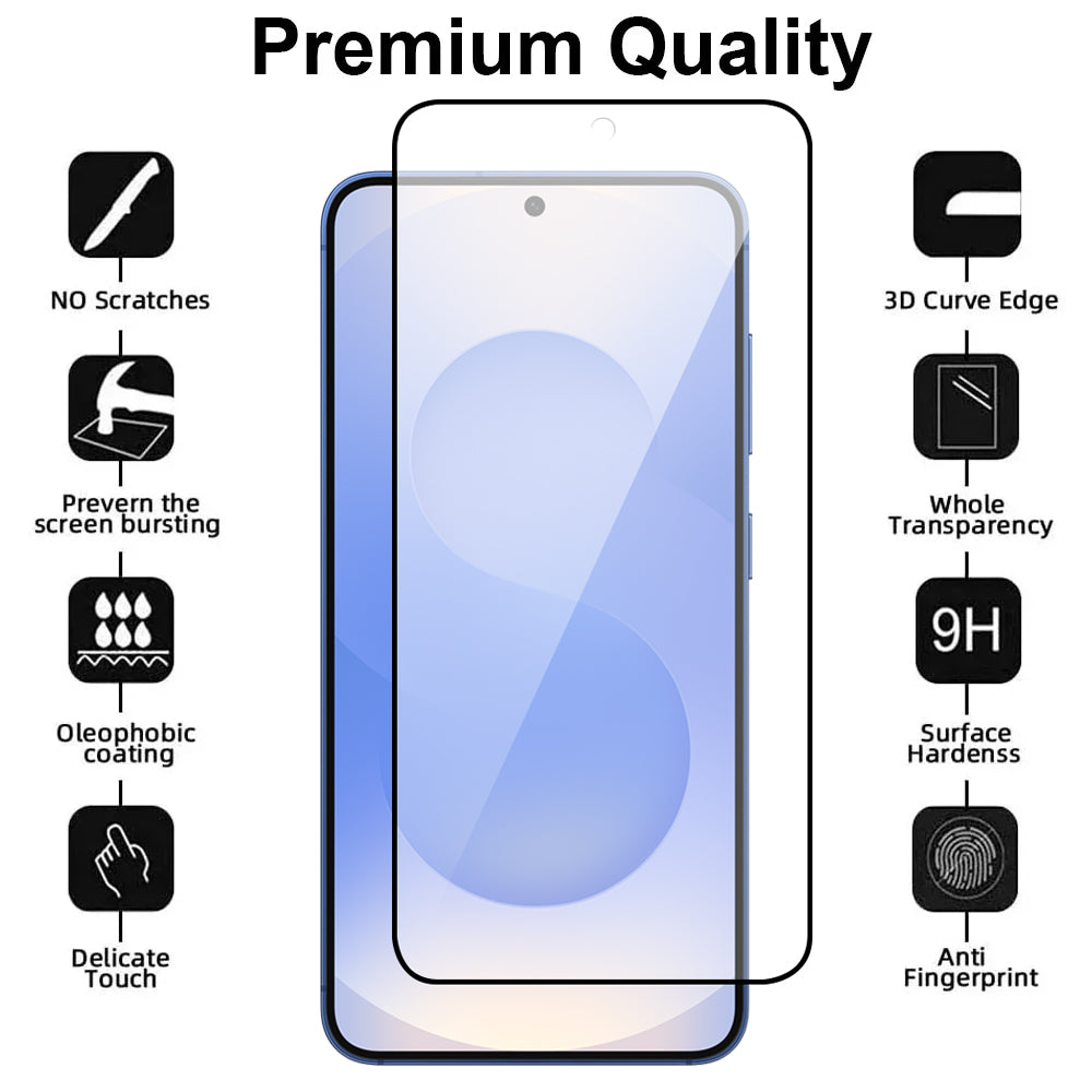 Full Cover Glass Screen Protector for Samsung Galaxy S25