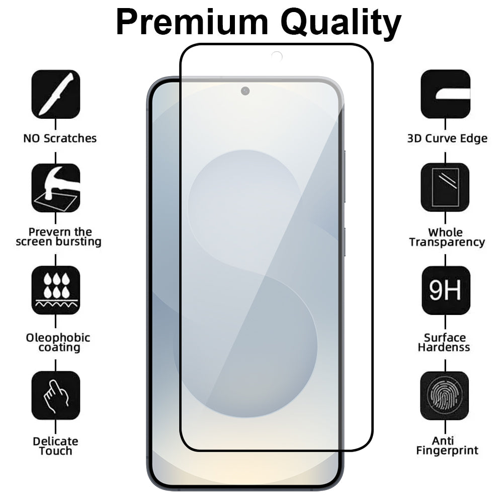 Full Cover Glass Screen Protector for Samsung Galaxy S25 Plus