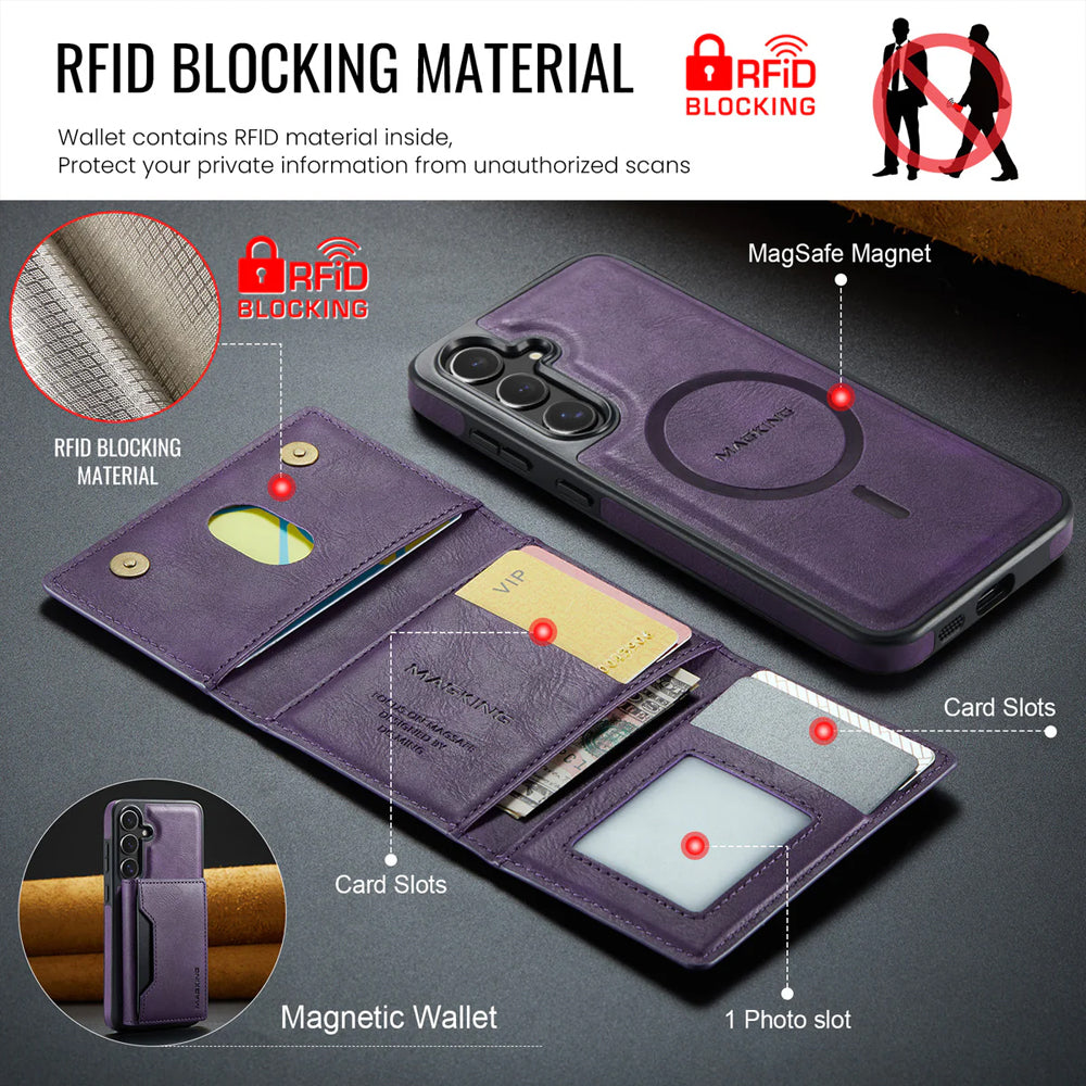 Magsafe Compatible Wallet Case for Samsung Galaxy S26