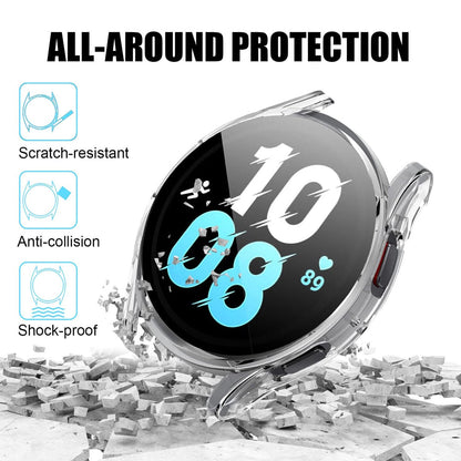 Samsung Galaxy Watch 5 40mm Case with Glass Screen Protector by SwiftShield (2 Pack - Black + Clear)
