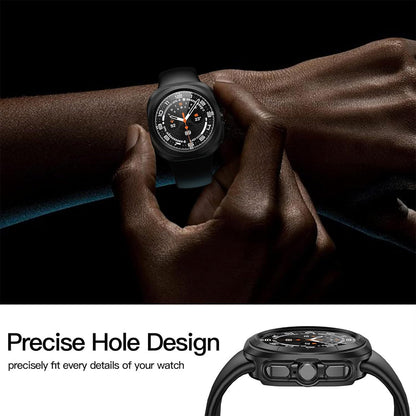 Samsung Galaxy Watch Ultra (2025) 47mm Case with Glass Screen Protector by SwiftShield (2 Pack - Black)