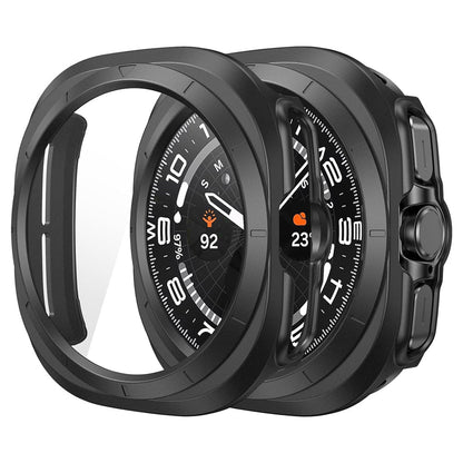 Samsung Galaxy Watch Ultra (2025) 47mm Case with Glass Screen Protector by SwiftShield (2 Pack - Black)