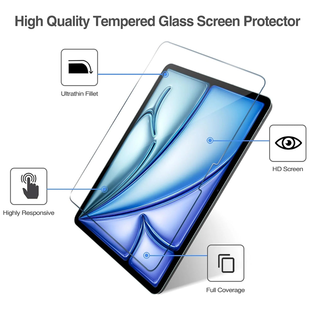 iPad Pro 11" Tempered Glass Screen Protector [2-Pack] with Easy Alignment Frame – Clear, Premium by SwiftShield