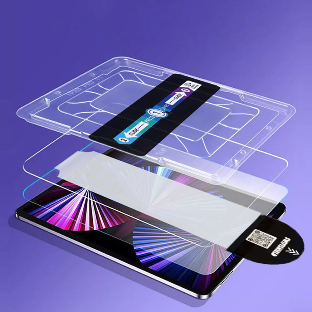 iPad Pro 11" Tempered Glass Screen Protector [2-Pack] with Easy Alignment Frame – Clear, Premium by SwiftShield