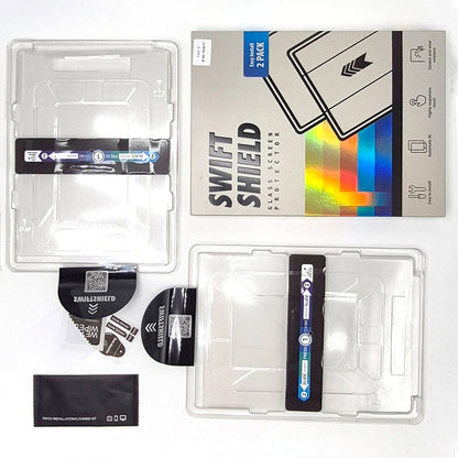 iPad Mini 7 (A17) Tempered Glass Screen Protector [2-Pack] with Easy Alignment Frame – Clear, Premium by SwiftShield