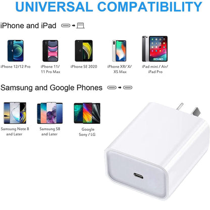 20W Fast Wall Charger iPhone Fast Charger Combo