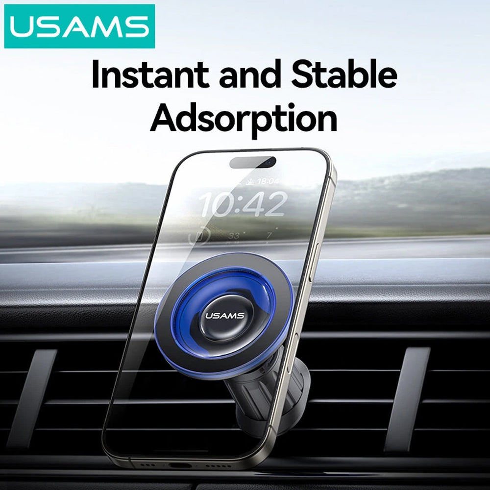 Magsafe Compatible Car Phone Holder Vent Mount 360° Adjustable Strong Grip - USAMS