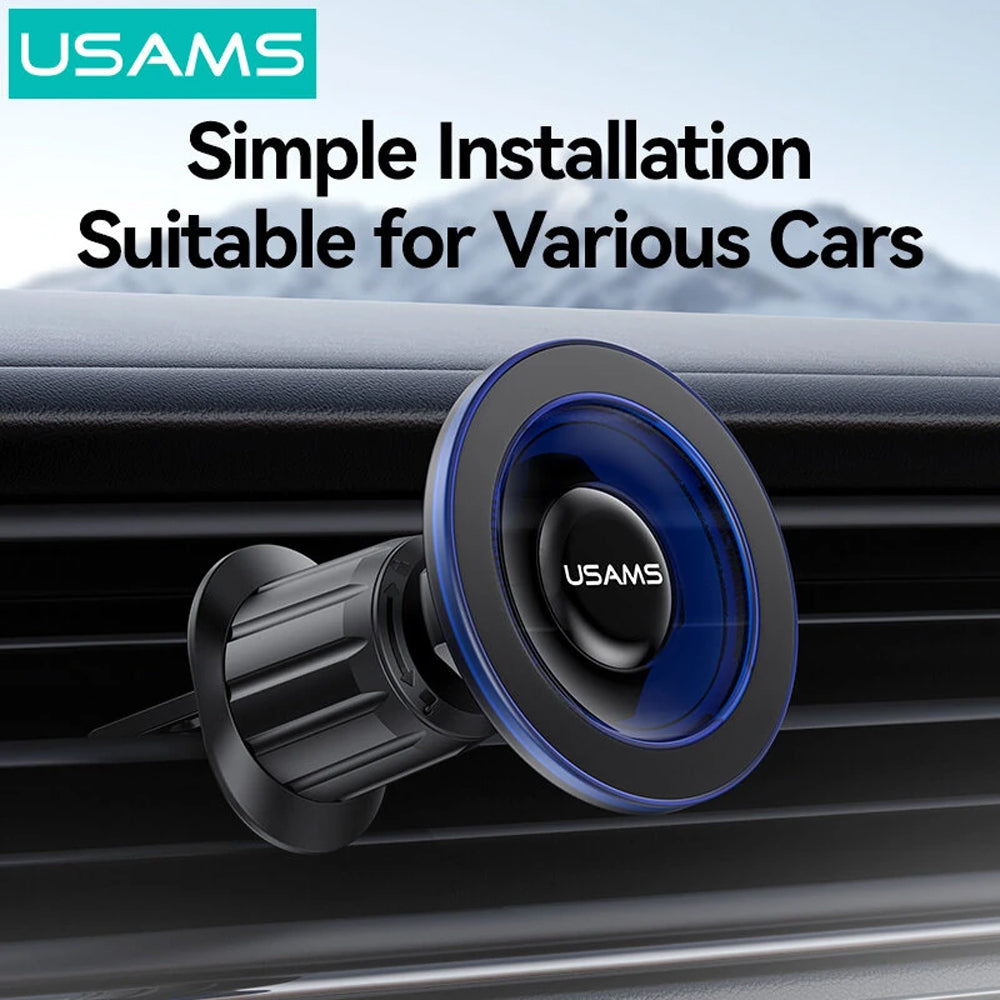 Magsafe Compatible Car Phone Holder Vent Mount 360° Adjustable Strong Grip - USAMS