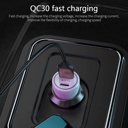 Dual 20W Fast Car Charger with USB-C to USB-C cable