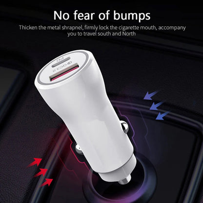 Dual 20W Fast Car Charger with USB-C to USB-C cable