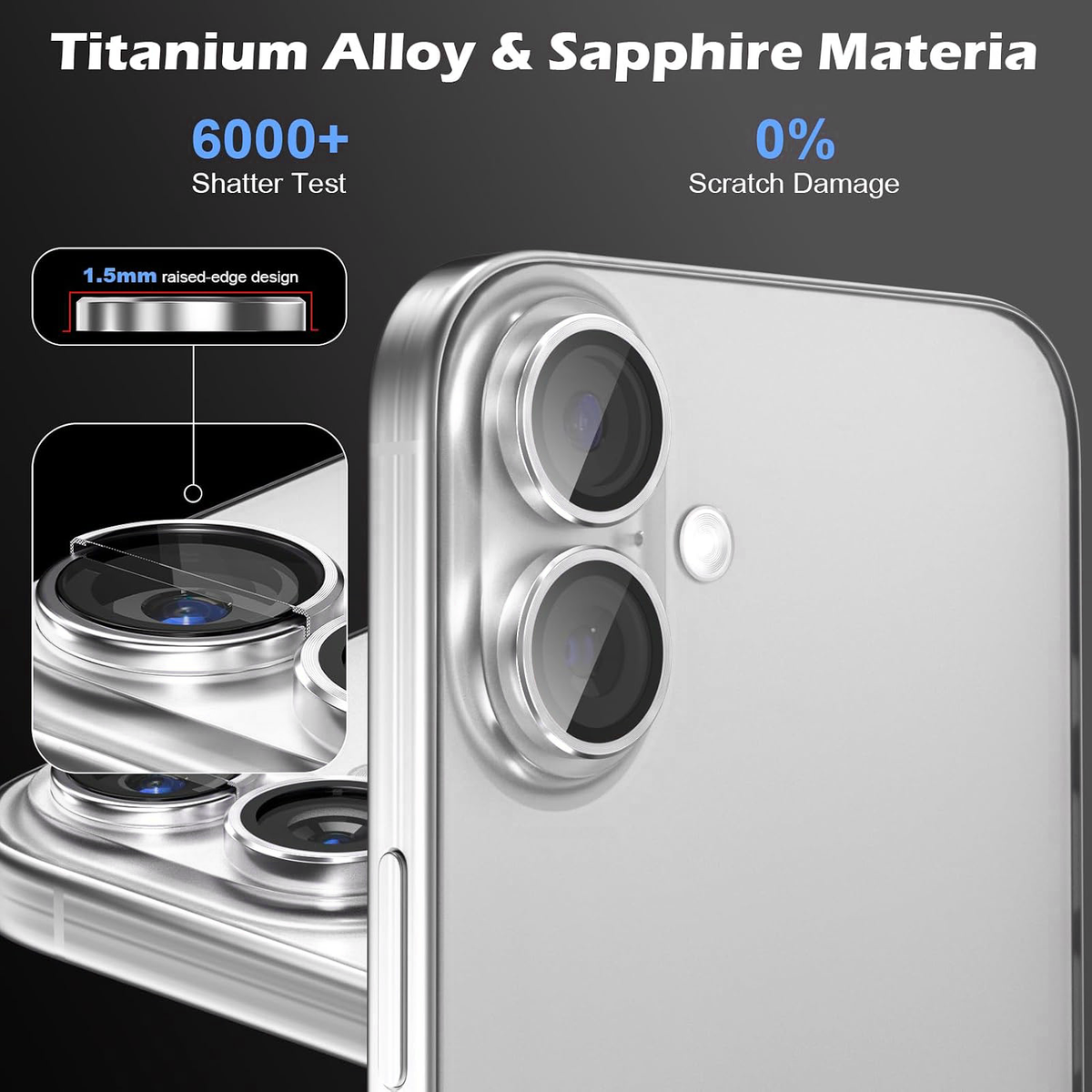 Camera Lens Protector Alloy Frame for iPhone 17
