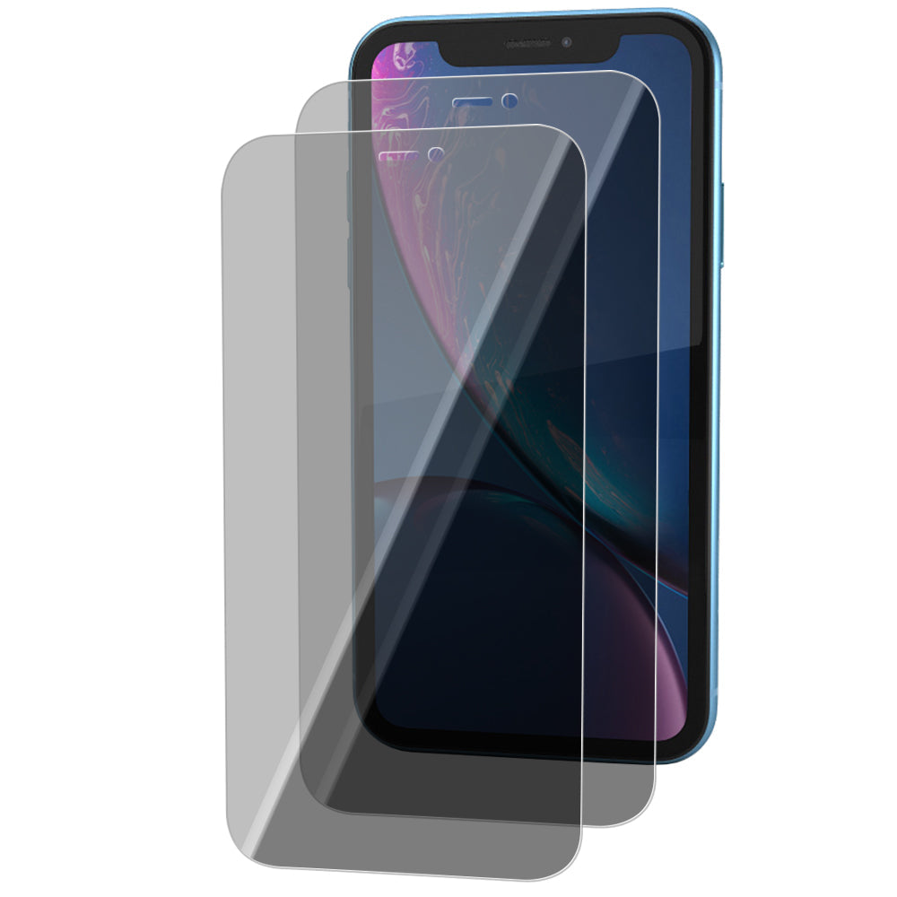 iPhone XR Privacy Premium Tempered Glass Screen Protector Alignment Kit by SwiftShield [2-Pack]