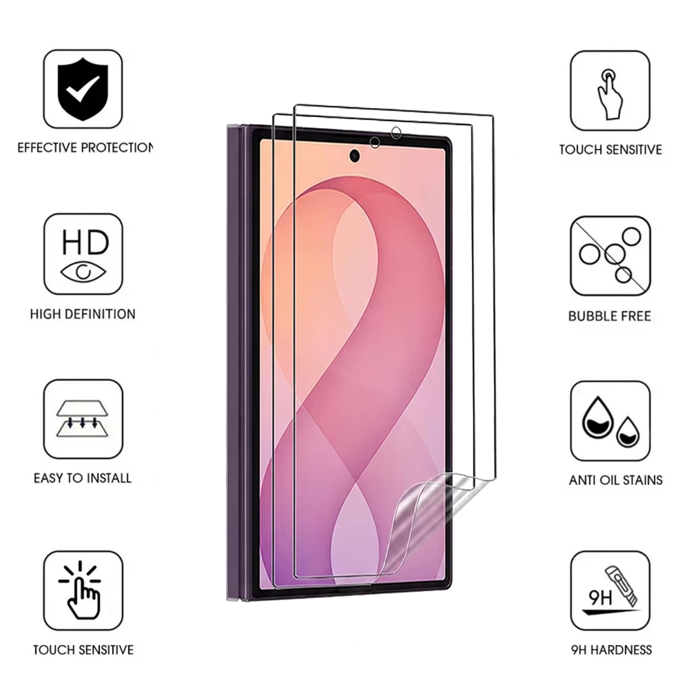 Nano Film Protector for Samsung Galaxy Z Fold 8 Ultra - Front (2 pack)