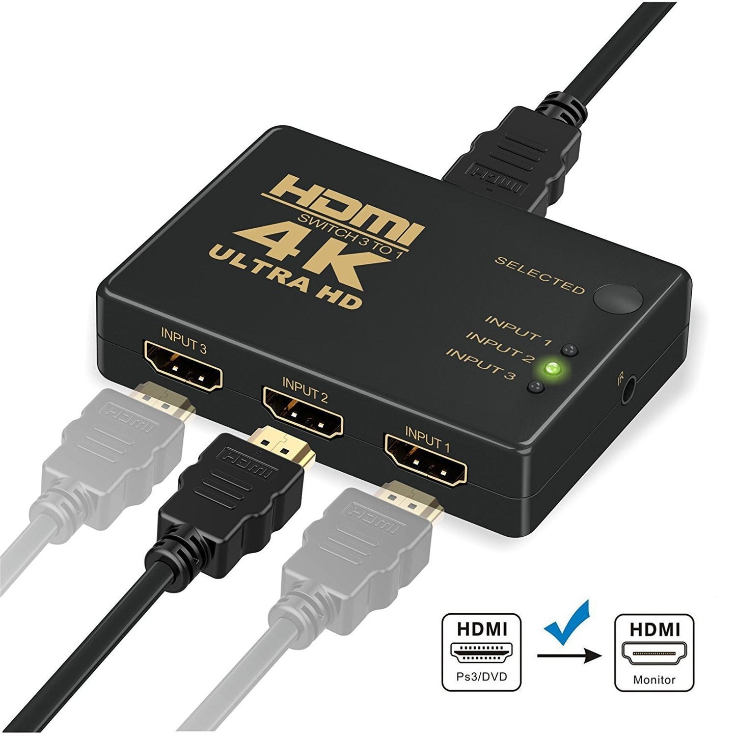 hdmi switch splitter - 3 in 1