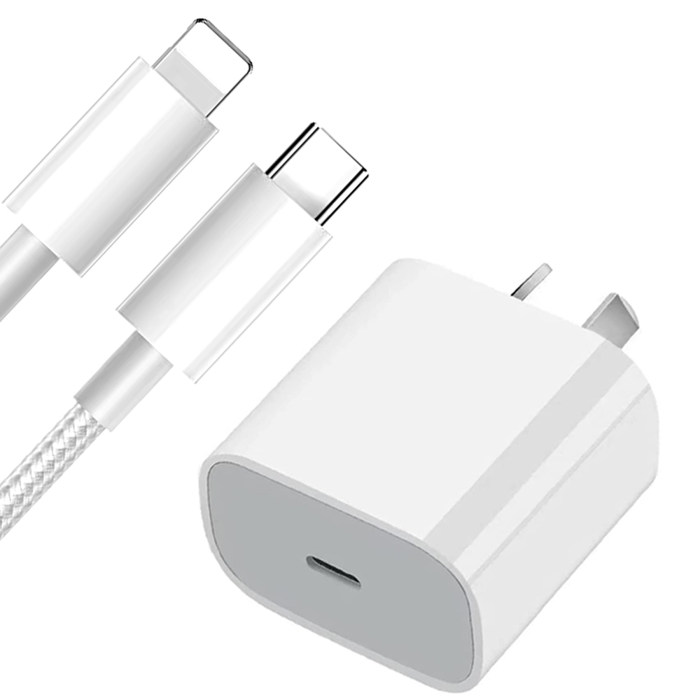 20W Fast Wall Charger iPhone Compatible Fast Charger Combo