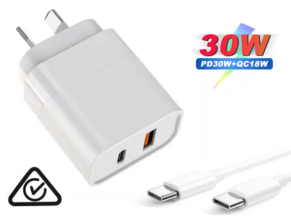 Fast Charger 30w Fast Charger Dual Port for Samsung