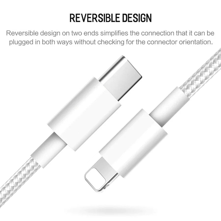 USB Type-C to Lightning - White
