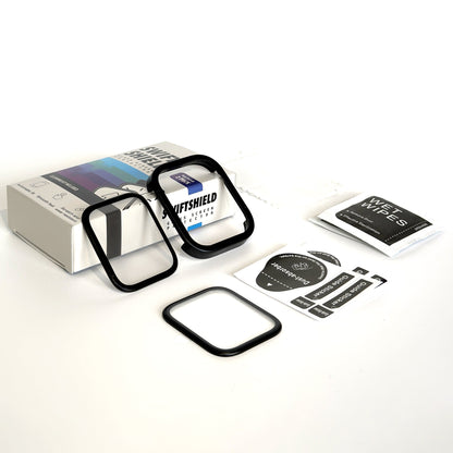 Apple Watch SE Series 2 40mm Glass Screen Protector Alignment Kit by SwiftShield (2 Pack - Black)