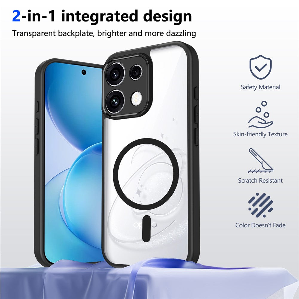 Magsafe Transparent Clear Case for Oppo Reno 16 F 5G
