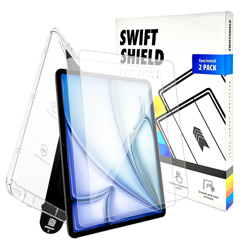 iPad Air 11" M4 (2026) Tempered Glass Screen Protector [2-Pack] with Easy Alignment Frame – Clear, Premium by SwiftShield (Copy)