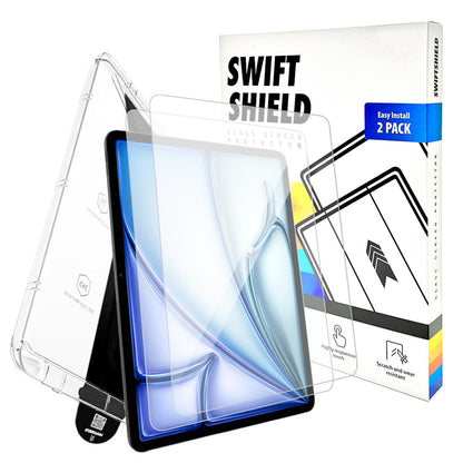 iPad Air 11" M4 (2026) Tempered Glass Screen Protector [2-Pack] with Easy Alignment Frame – Clear, Premium by SwiftShield (Copy)