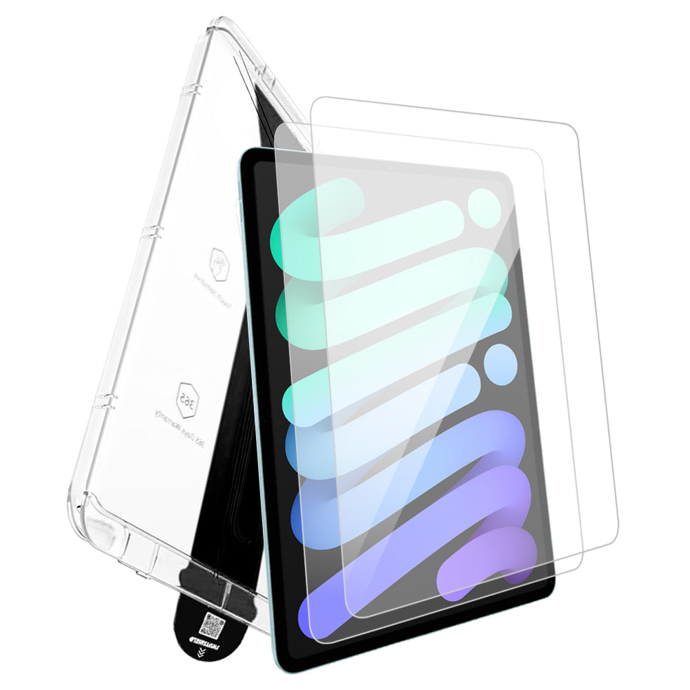 iPad Mini 6 Tempered Glass Screen Protector [2-Pack] with Easy Alignment Frame – Clear, Premium by SwiftShield