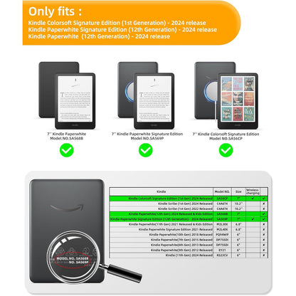 Clear Bumper Case for Kindle Paperwhite 12th Gen 7" (2024)