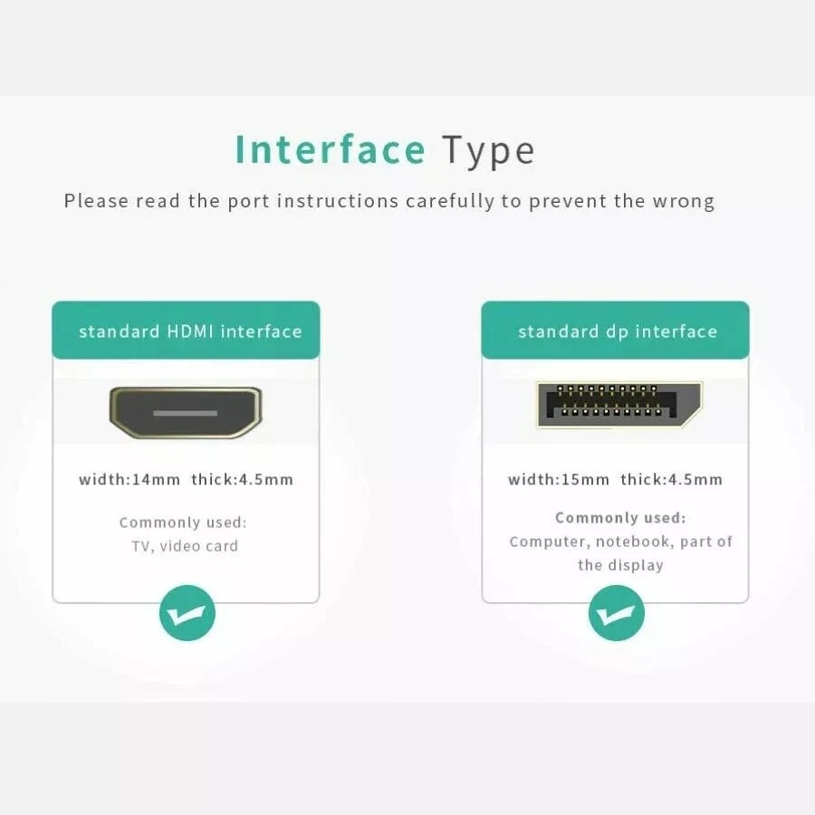 DisplayPort to HDMI Socket 4K 60Hz Converter Adapter Cable