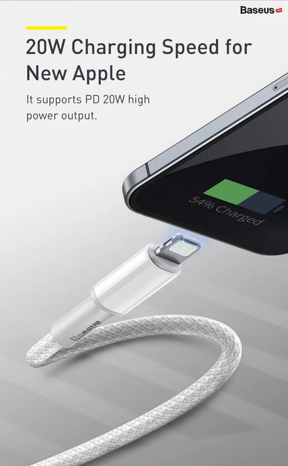 Baseus High-Density USB-C to Lightning cable 20W (2m)