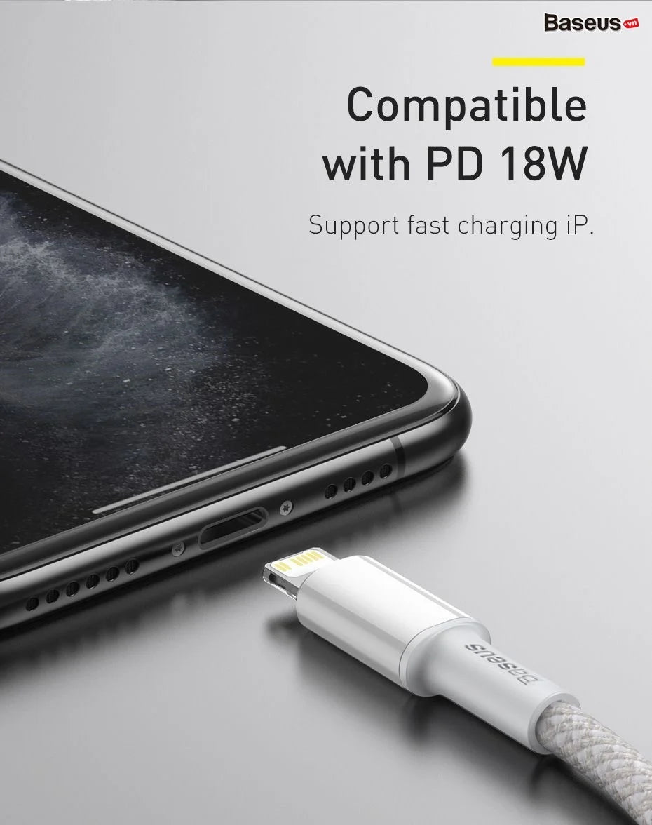Baseus High-Density USB-C to Lightning cable 20W (2m)