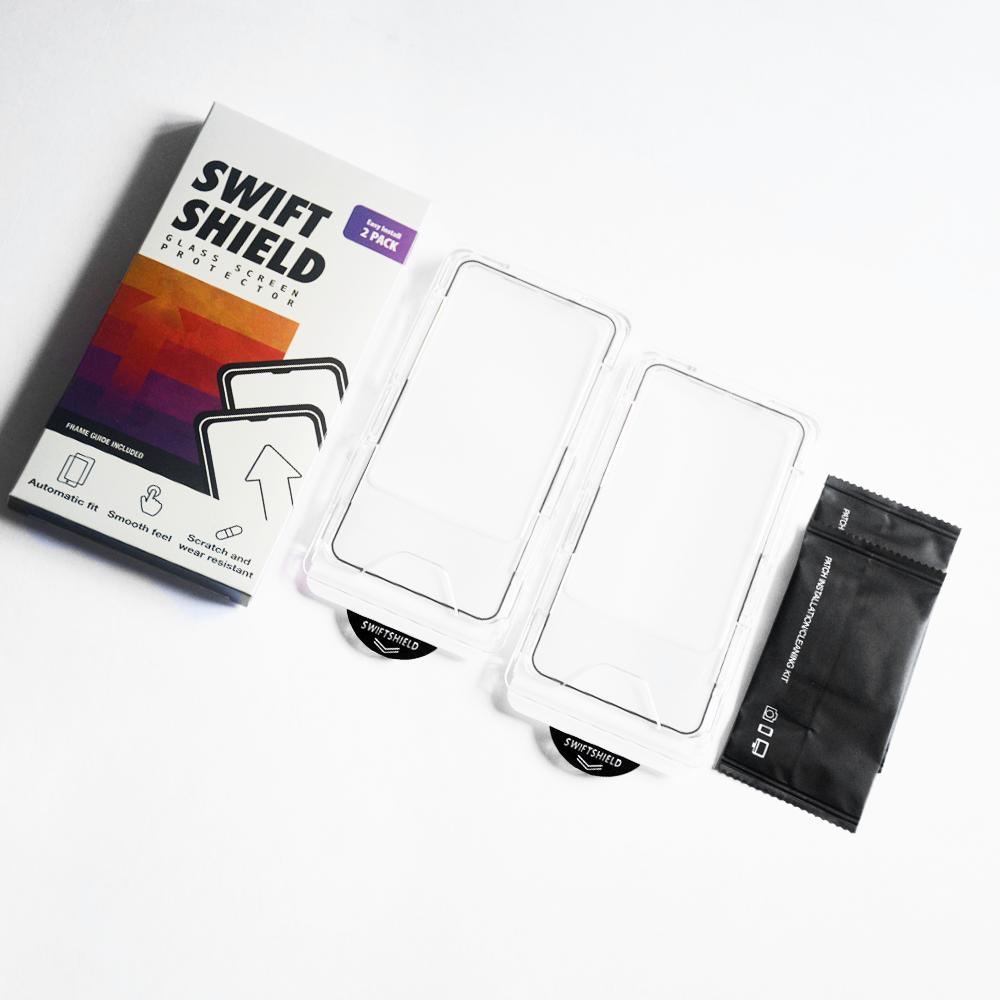 Samsung Galaxy S26 FE Tempered Glass Screen Protector [2-Pack] with Easy Alignment Frame – Clear, Premium by SwiftShield