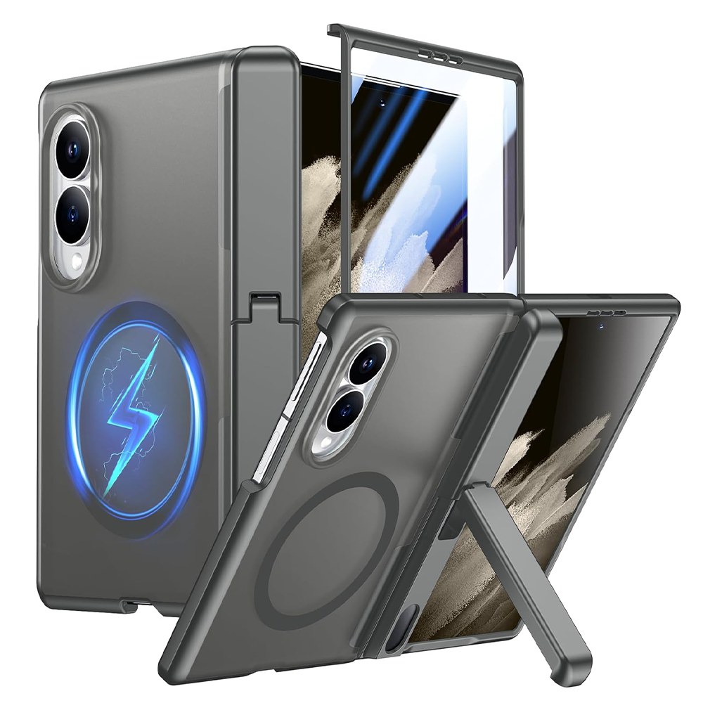 360 Magsafe Compatible Matte Case with Stand for Samsung Galaxy Z Fold 8