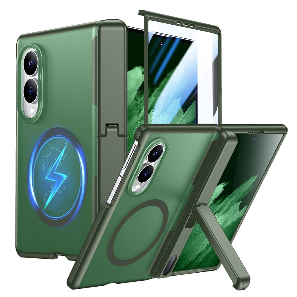 360 Magsafe Compatible Matte Case with Stand for Samsung Galaxy Z Fold 8