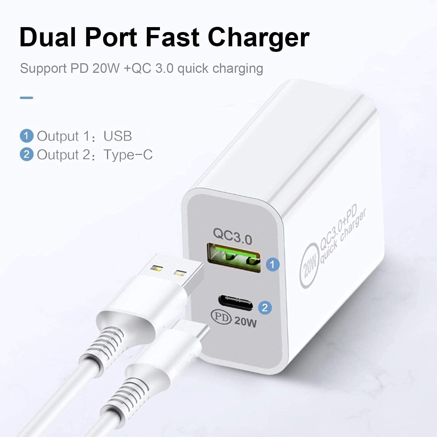 iPhone 13 20W Fast Wall Charger with Lightning cable
