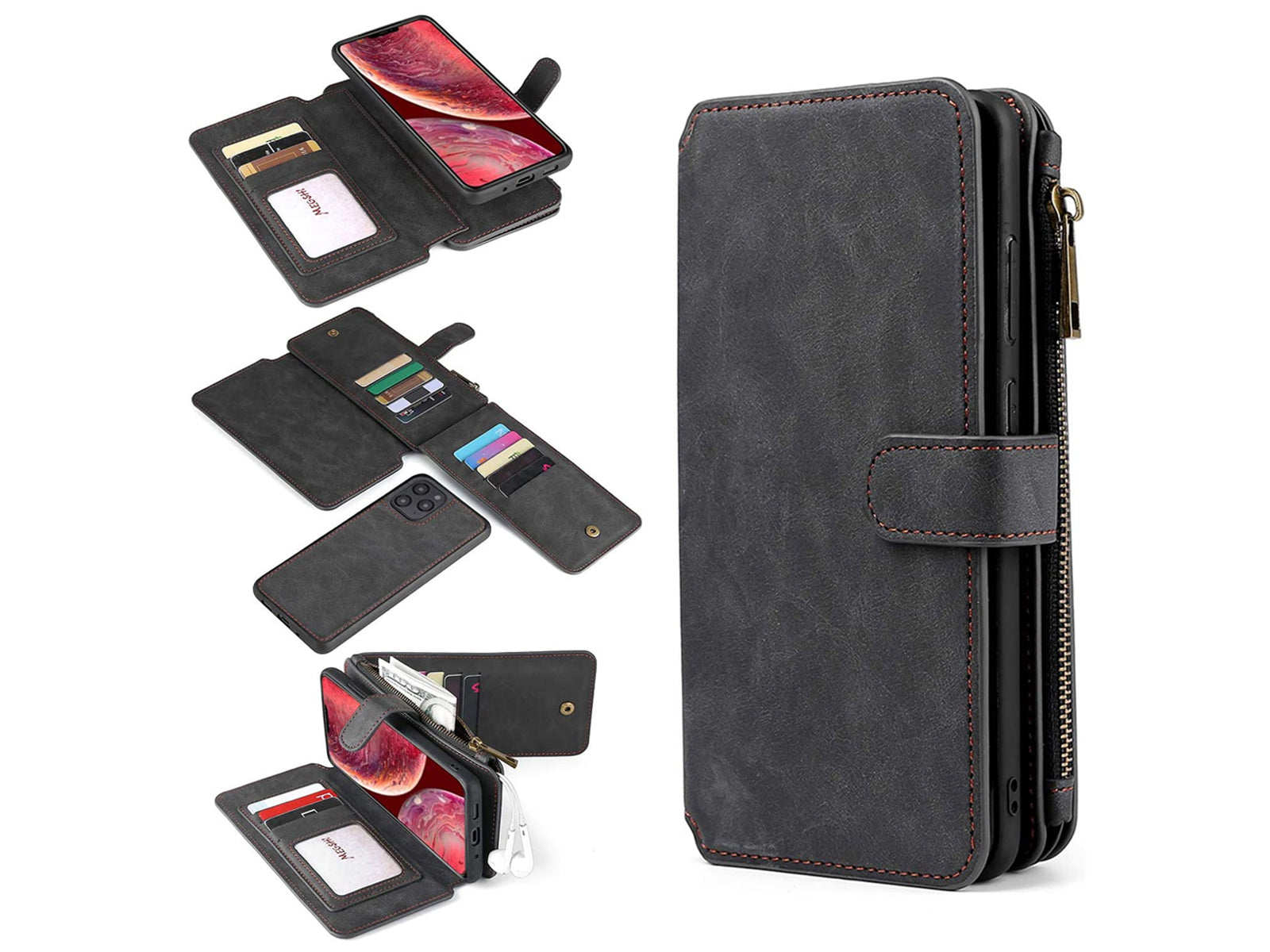 Coin Zip Wallet Case for iPhone 13 Pro