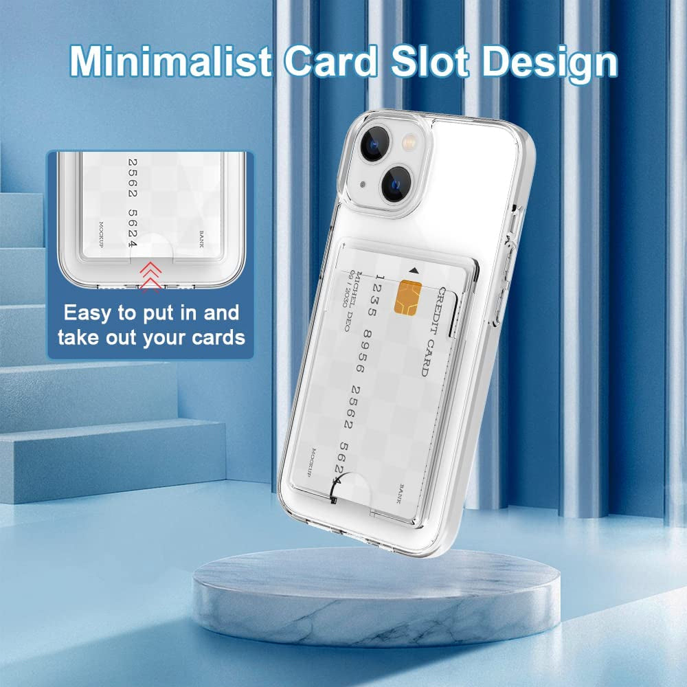 Clear Wallet Card Case for iPhone 14