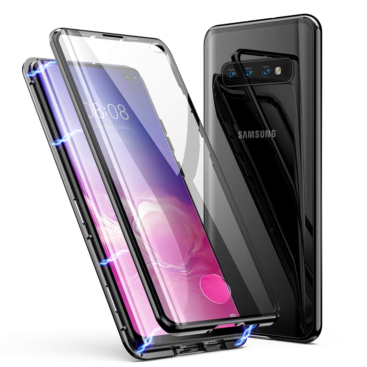 Metal Magnetic Glass Case for Samsung Galaxy S10