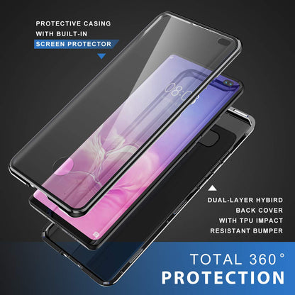 Metal Magnetic Glass Case for Samsung Galaxy S10