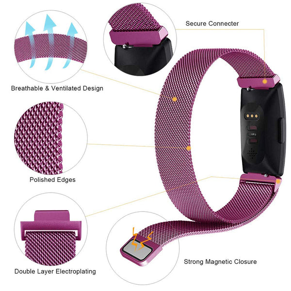 Milanese Strap for Fitbit Inspire - Purple