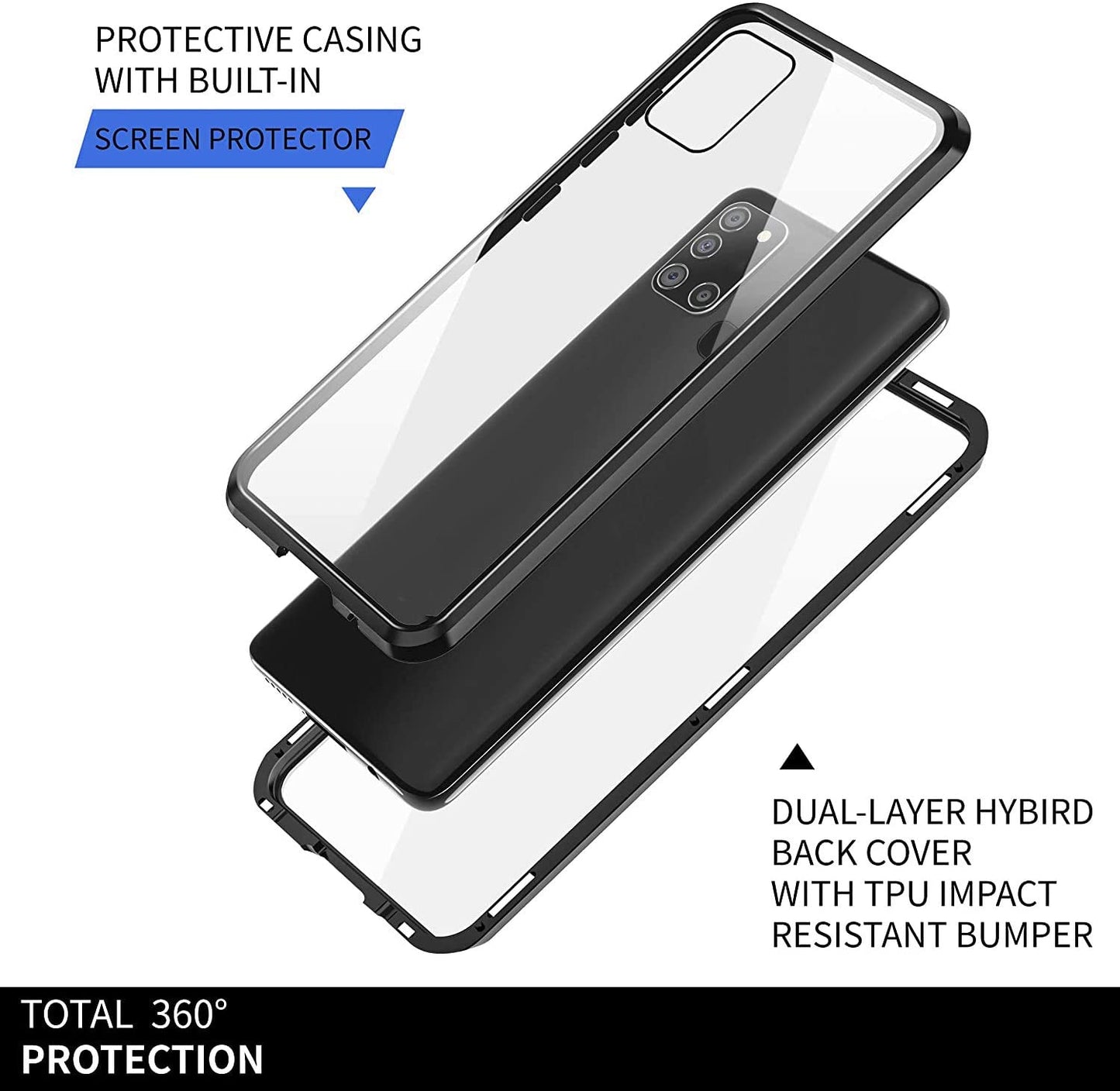 Metal Magnetic Glass case for Samsung Galaxy Note 20