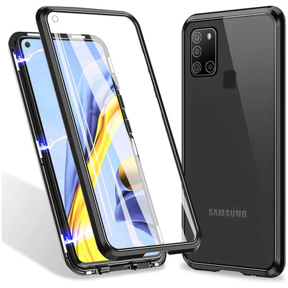 Metal Magnetic Glass case for Samsung Galaxy A21s