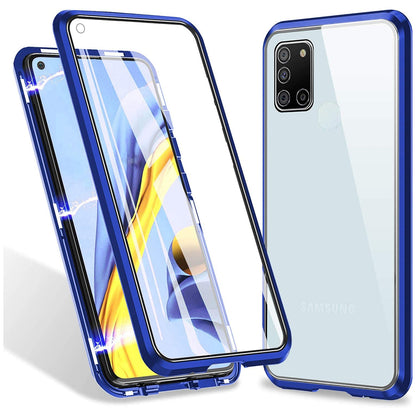 Metal Magnetic Glass case for Samsung Galaxy A21s