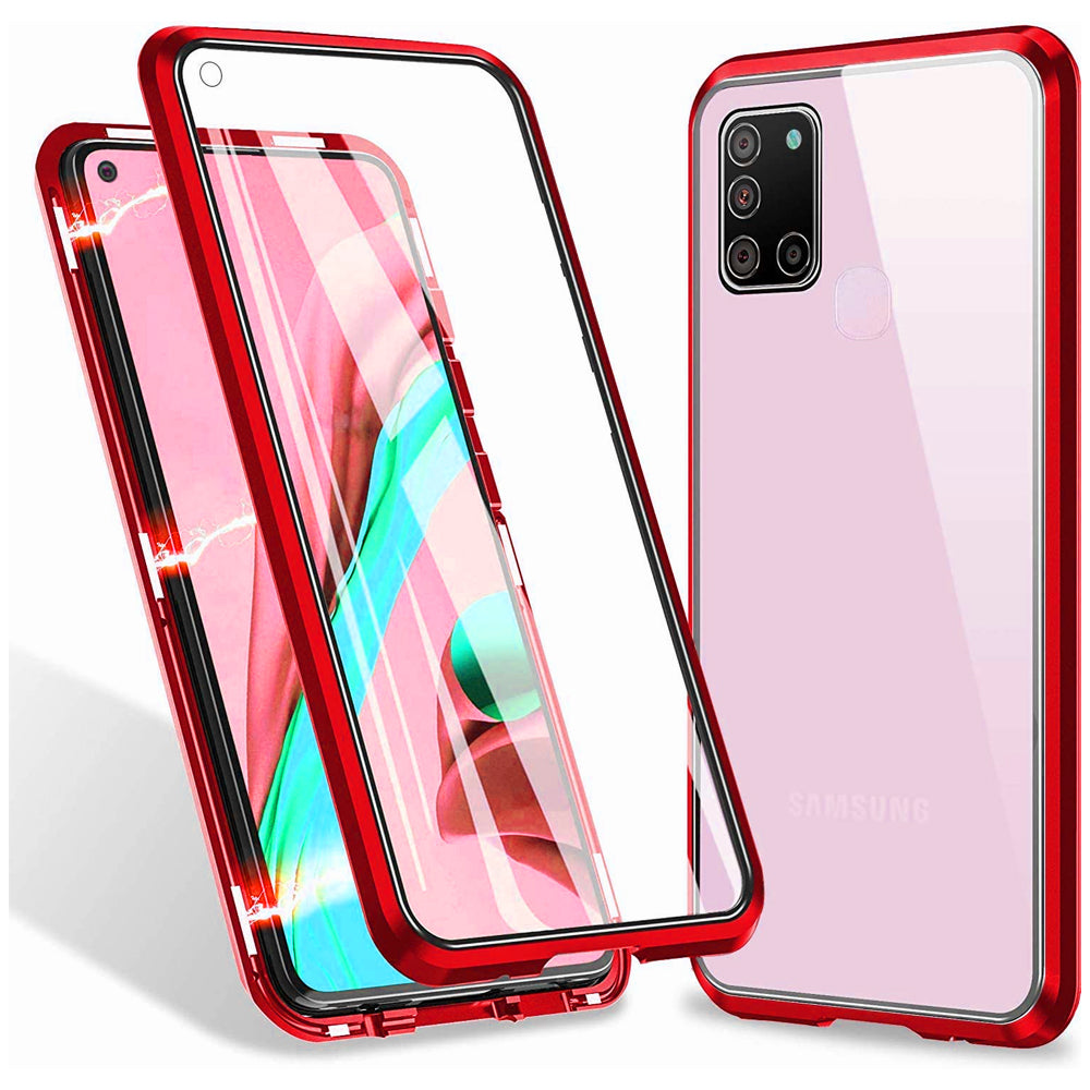 Metal Magnetic Glass case for Samsung Galaxy A21s