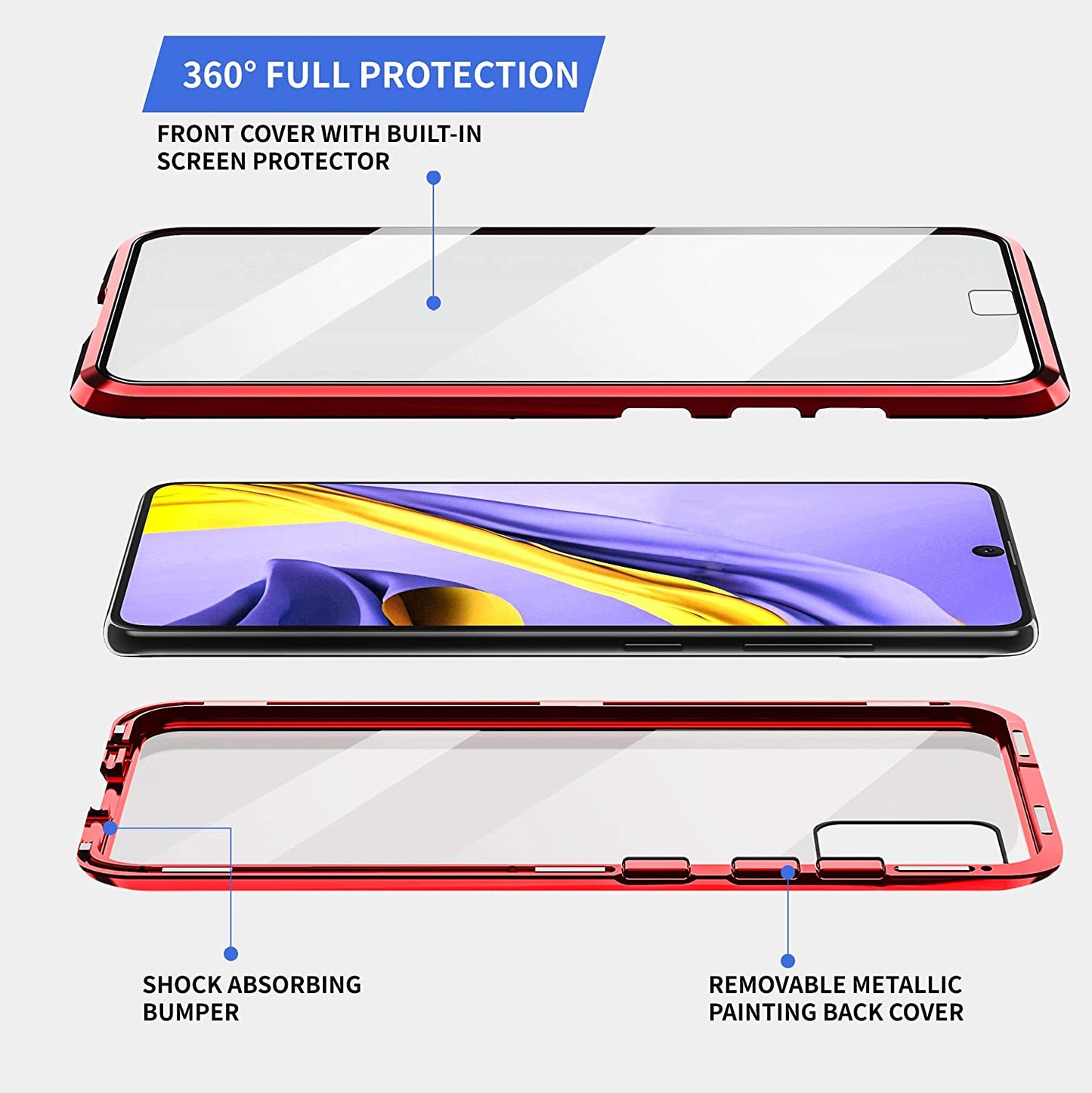 Tough Glass Magnetic Case for Samsung Galaxy A32 5G