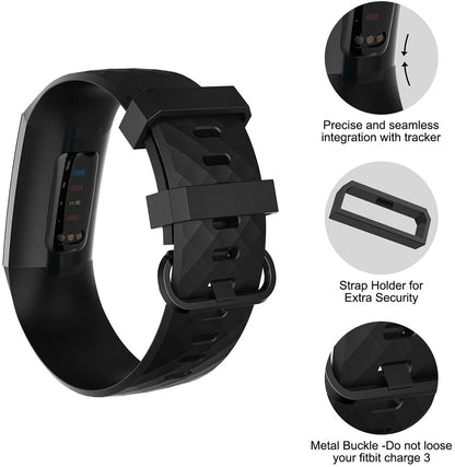 Plaid Rubber Strap for Fitbit Charge 3 / 4