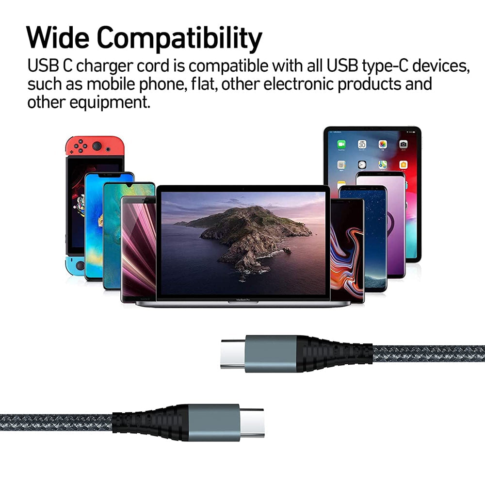 Nylon USB Type C to USB Type C cable wholesale