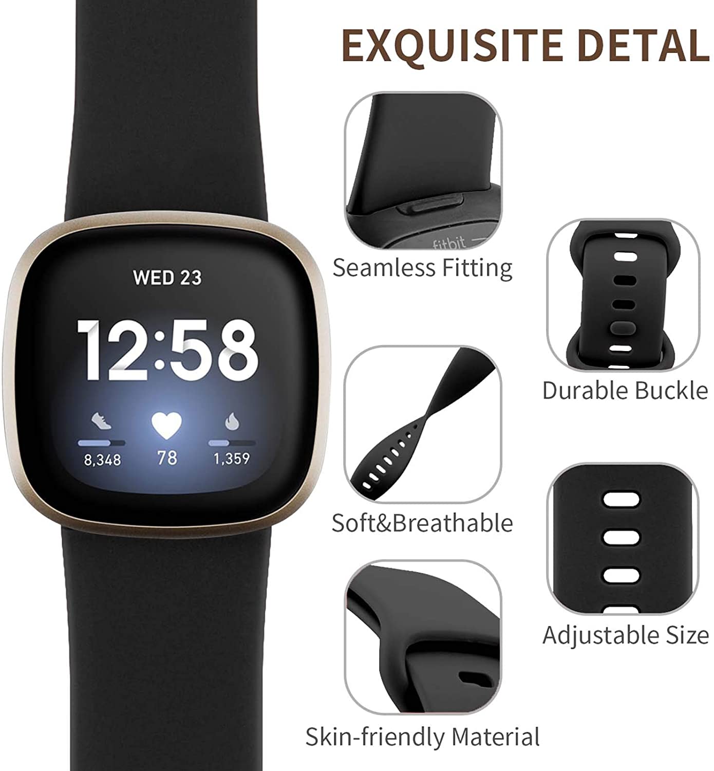 Rubber Strap for Fitbit Versa 4 / Versa 3