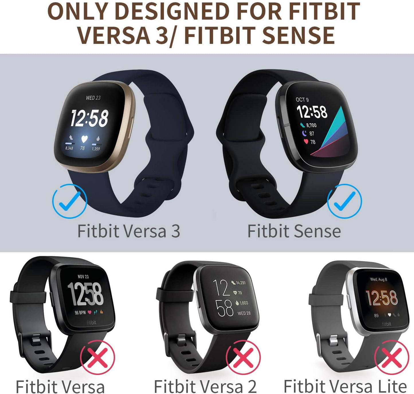 Rubber Strap for Fitbit Versa 4 / Versa 3