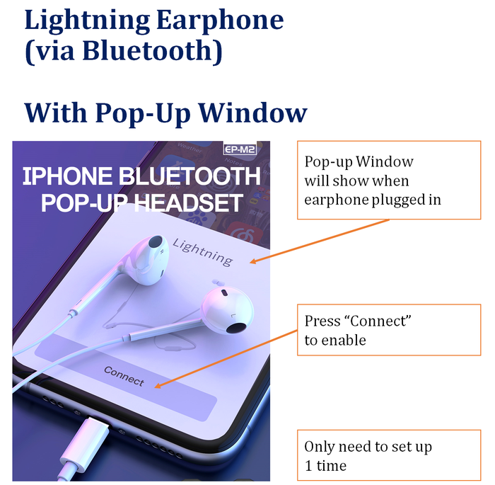 Lightning Bluetooth Wired Earphones wholesale